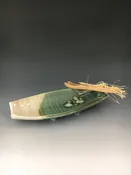 Asparagus Tray W/ Wooden Tongs