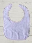 Bib, Plush Terry Velour Infant Baby Bib, Small. Custom Monogram.