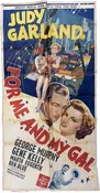 3-Sheet Movie Poster 1942 For Me and My Gal Judy Garland Gene Kelly