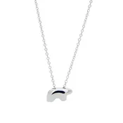 14k White Gold Baby Bear Necklace
