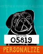 Bad Dog-Black Pug - Customizable Giclee