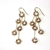 Champagne Crystal Dangle Earrings