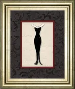 Fashion Dress I By Susan Osbourne Framed Print Wall Art - Black
