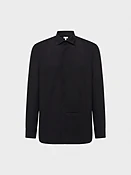 Camicia slim in cotone nero