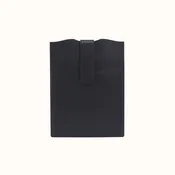 Vida Vertical Laptop In Micro Pebbled Leather - Black