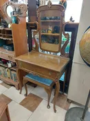Small Oak Vanity with bench