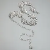 Starburst Medallion Scalloped Concho Chain Belt