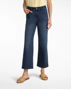 5-Pocket Wide Leg Crop in Denim