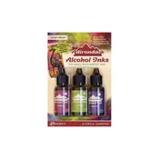 Adirondack Earthtones Alcohol Ink .5oz 3/Pkg - Farmers Market-Cranberry/Lettuce/Eggplnt