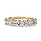 1.00 ct Seven Stone Oval Cut Diamond Band