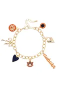 Auburn Tigers NCAA Enamel Icon Charm Bracelet – Shiny Gold Finish