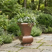 H Potter Biltmore Tall Copper Garden Urn Planter | 27" Indoor Outdoor Decorative Planter