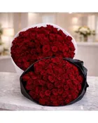 200 Roses Wrapped Bouquet