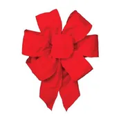 18" Bow Red Velvet 7-Loop