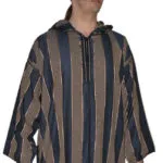 Black and Gold Stripes Moroccan Men Djellaba - Treasure of Morocco