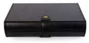 Black Leather Barware Case With Accessories
