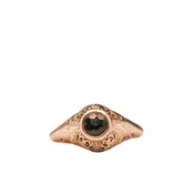 14K White Gold Art Deco Filigree Sapphire Ring - VHK#613