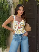 Alfresco Floral Bustier Top - Final Sale