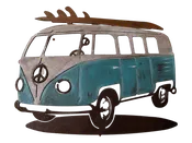 Beach Bus Pop-up Hand-Painted POP215P