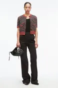 Abstract Tiger Short Sleeve Cardigan