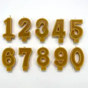 Beeswax Birthday Number Candle