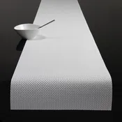 Basketweave Table Runners - White