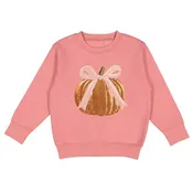 Coquette Pumpkin Sequin Patch Sweatshirt