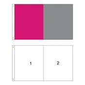 2 Color Horizontal Flag with Vertical Panels- Customizable Property Flag - PFS 102