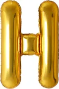 34" Foil Mylar Gold Letter 'H' Balloon