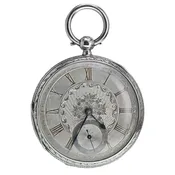 Late Victorian Sterling Silver Fusee Pocket Watch by Clement Cheese
