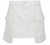 3 x 1 NYC Celine Cargo Skirt in White