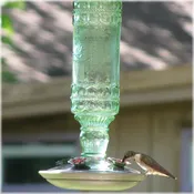 Perky-Pet Sea Green Antique Bottle Hummingbird Feeder