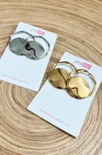 AB Jane Cut Out Disc Post Earrings -2 Colors