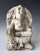 17th C. Indian Marble Seated Ganesha