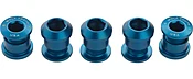 Wolf Tooth 1x Chainring Bolt Set - 6mm, Dual Hex Fittings, Set/5, Blue