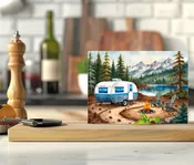 Camping - Cutting Board - Sublimation Transfer