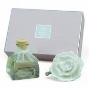 120ml Fragrance Diffuser with Ceramic Gypsum Flower - Rose Petal