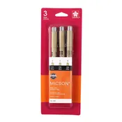 Sakura Pigma Micron Pen Set, 3-Pens, .25, .35, .45