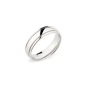 6mm High Polished Grooved Wedding Band