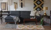 Monterey Mid Century Modern Sectional -  Condo Sofa with Chaise and a Half