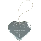 2 1/2" Crystal Heart Ornament