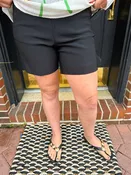 Bangladine by Lulu B Black Pull-On 6” Shorts with Side Vents
