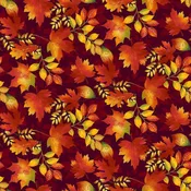 Seeds of Gratitude - 7700-89 Wine - Leaves  - Studio E Fabrics