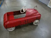 1950's Retro Red Metal Pedal Car Firetruck Children's Toy Car