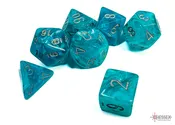 Chessex: Cirrus – Polyhedral Aqua/silver 7-Die Set (CHX27465)