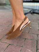 Alenna Heels - Lt Brown Suede
