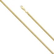 14kt 3.5mm Solid Miami Cuban Chain - 22" - 19.5g