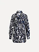 Abstract Sketch Silk Twill Blouse