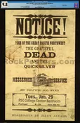 AOR 3.104 - Grateful Dead - "Notice" -  1968 Poster - PSC College Center - CGC Graded 9.8