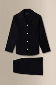 Black Cotton & Cashmere Pyjama Set